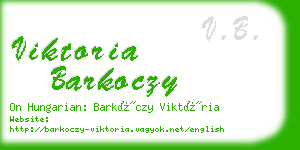 viktoria barkoczy business card